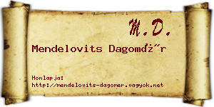 Mendelovits Dagomér névjegykártya